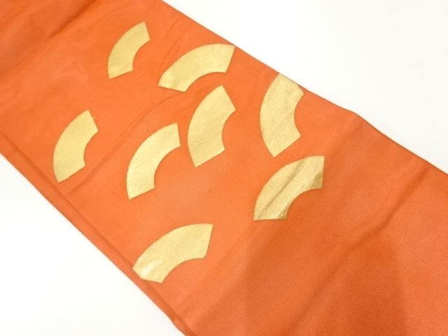 リサイクル　 紗 地紙模様織出し名古屋帯